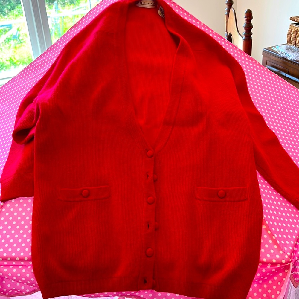 Long sleeve lambswool blend cardigan with buttons and pockets